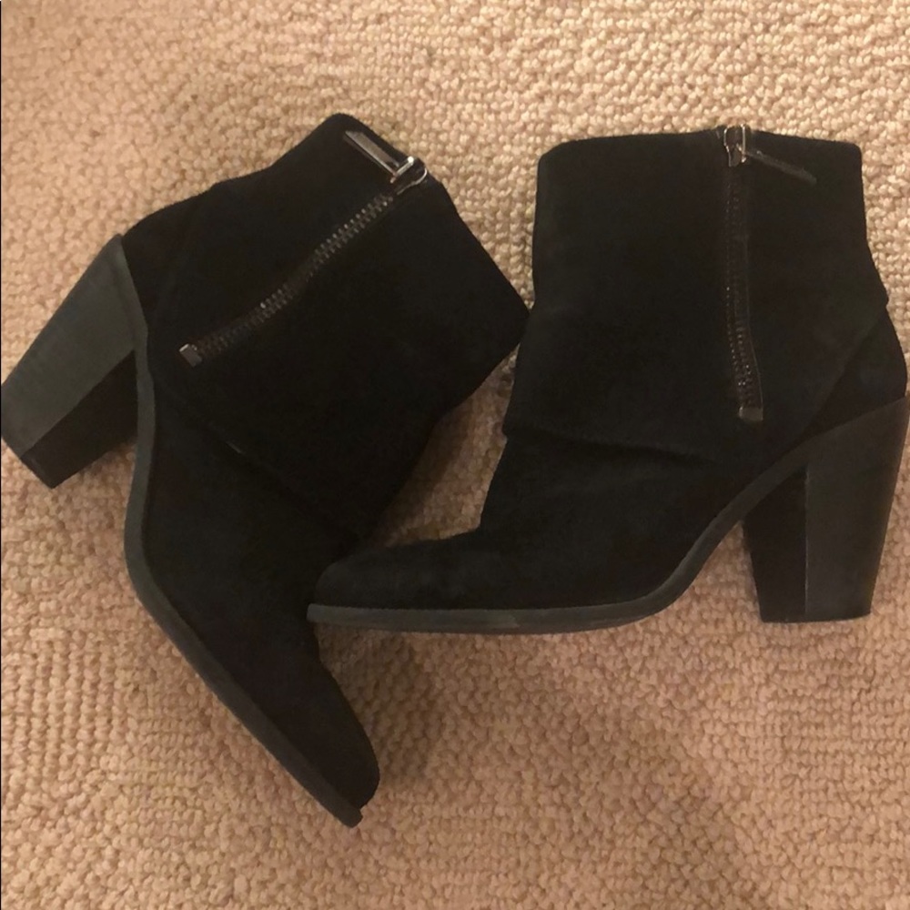 Size 8 black suede booties